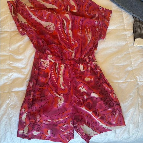 Mango Pink Patterned Jumpsuit - Small - Picture 3 of 9